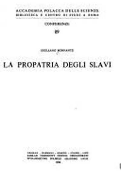 Capa de La propatria degli slavi