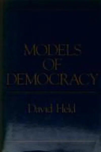 Capa de Models of democracy