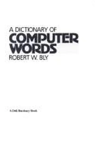 Capa de A dictionary of computer words