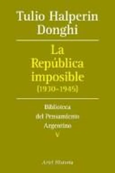 Capa de La República imposible