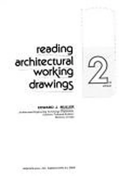 Capa de Reading architectural working drawings