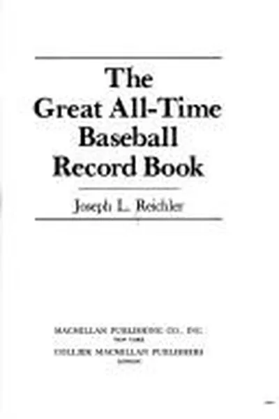 Capa de The great all-time baseball record book