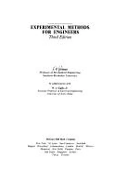 Capa de Experimental methods for engineers