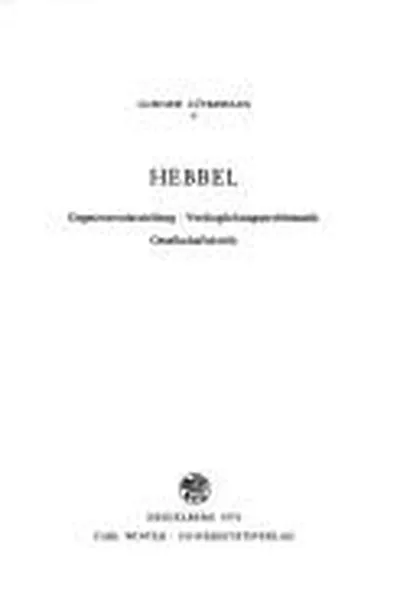 Capa de Hebbel