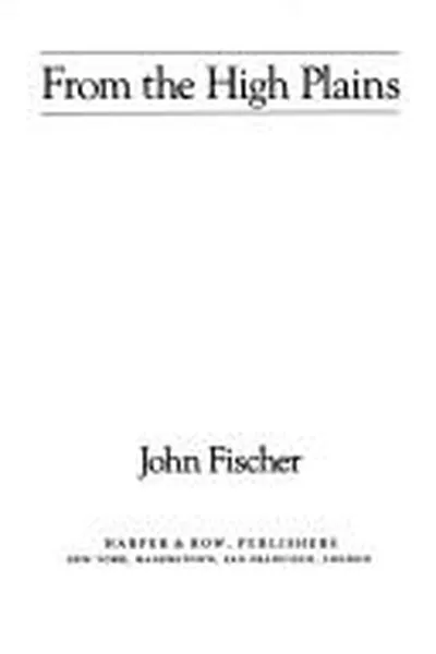 Capa de From the high plains