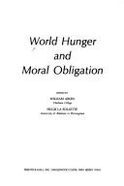 Capa de World hunger and moral obligation