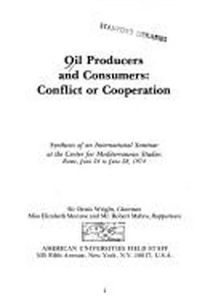 Capa de Oil producers and consumers
