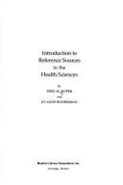 Capa de Introduction to reference sources in the health sciences