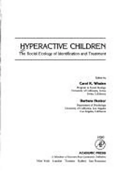 Cover of Hyperactive children