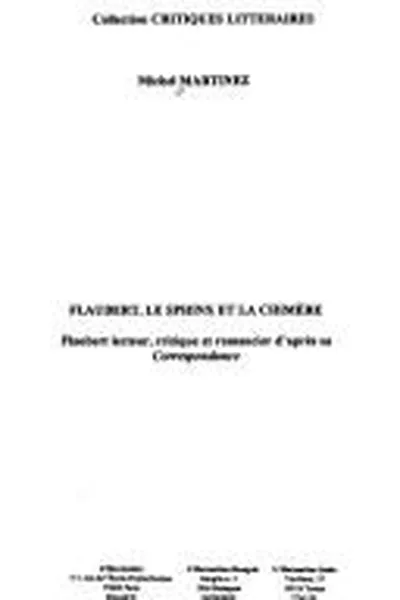 Capa de Flaubert, le sphinx et la chimère