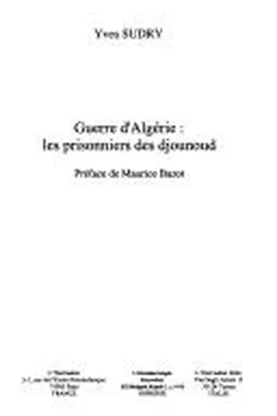 Capa de Guerre d'Algérie