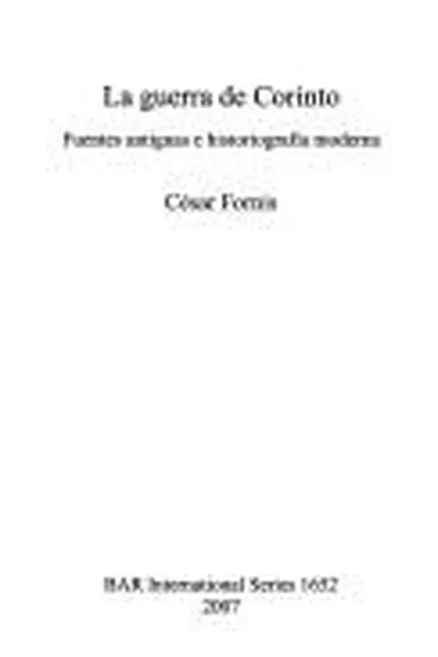 Capa de La guerra de Corinto