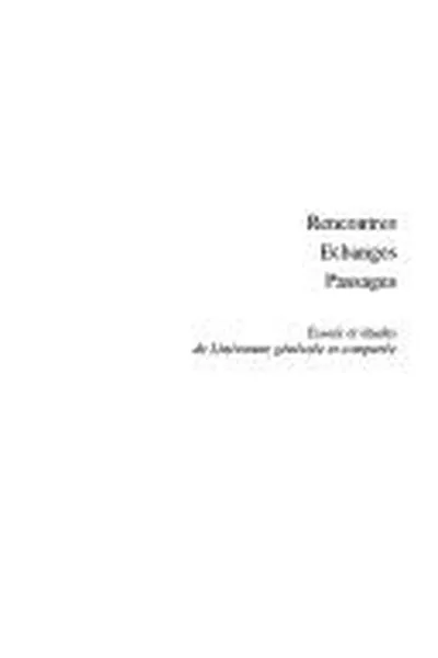 Capa de Rencontres, échanges, passages