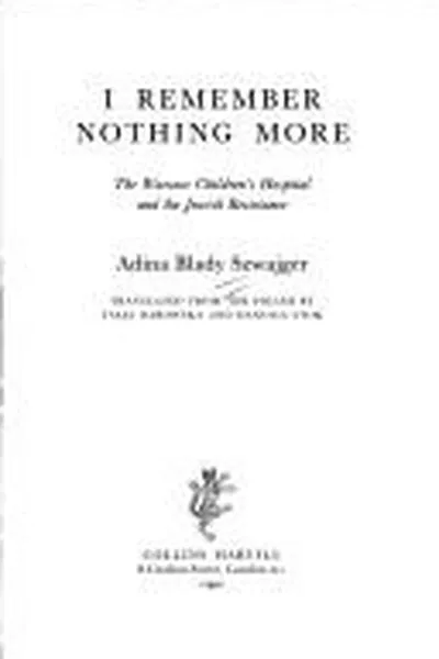 Capa de I remember nothing more