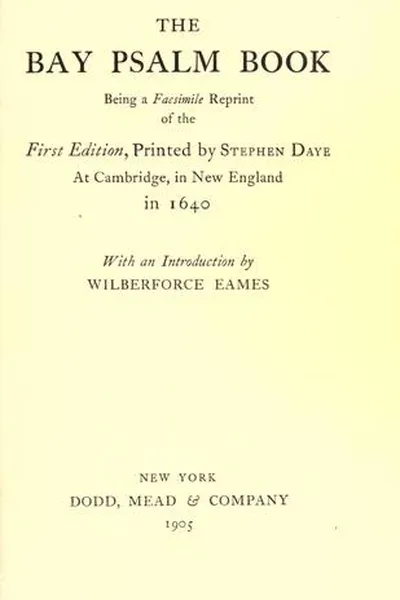 Capa de The Bay Psalm book