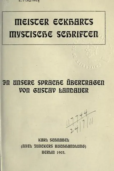 Capa de Mystische Schriften