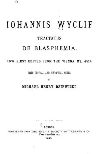 Capa de Tractatus de blasphemia