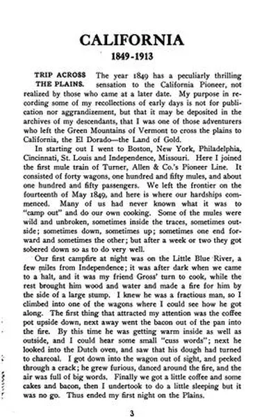 Capa de California, 1849-1913