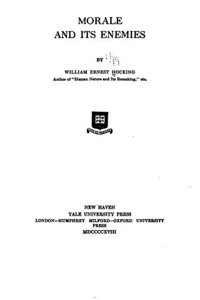 Capa de Morale And Its Enemies