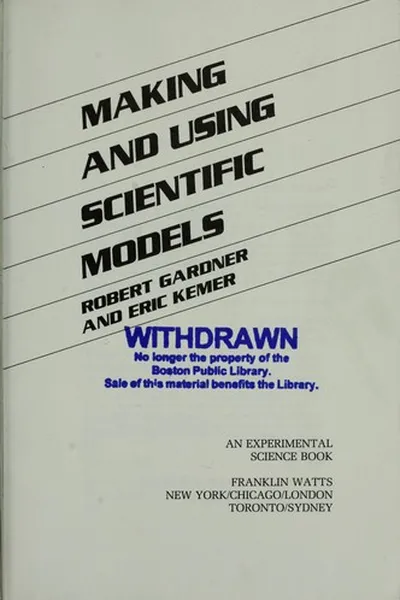 Capa de Making and using scientific models