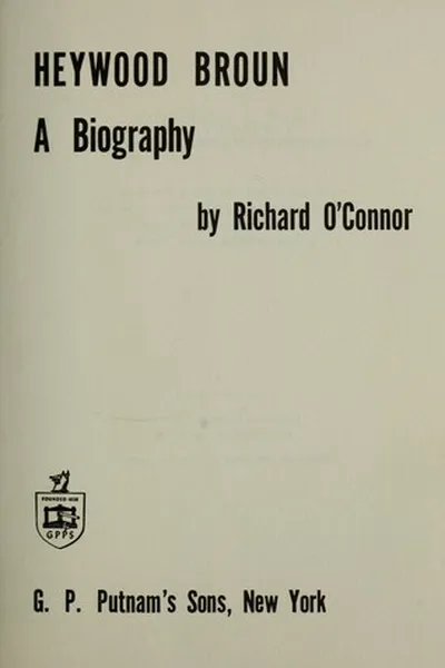 Capa de Heywood Broun