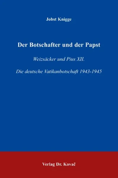 Capa de Der Botschafter und der Papst