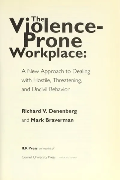 Capa de The violence-prone workplace