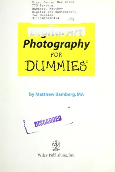 Capa de Digital art photography for dummies