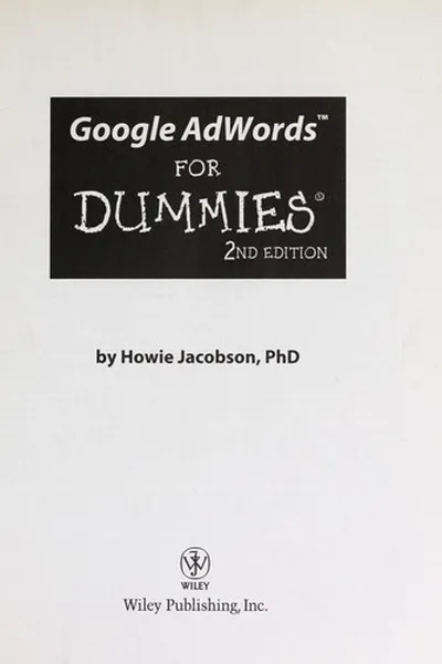 Capa de Google AdWords for dummies