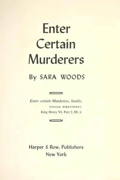 Capa de Enter Certain Murderers