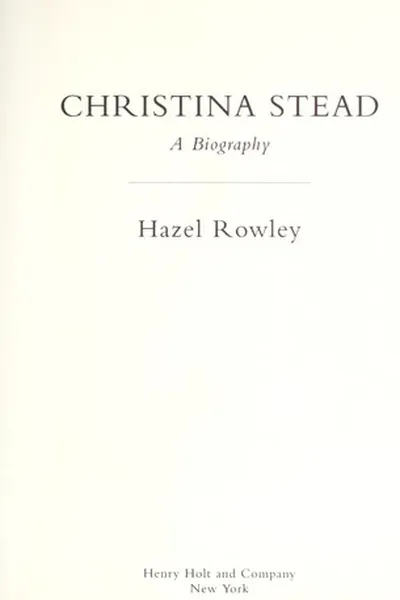 Capa de Christina Stead