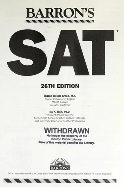 Capa de Barron's SAT