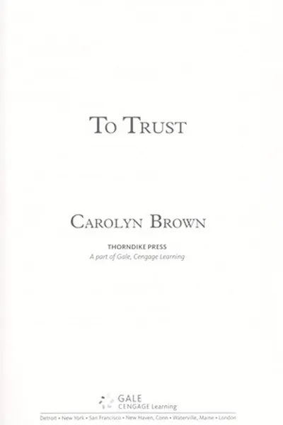 Capa de To trust