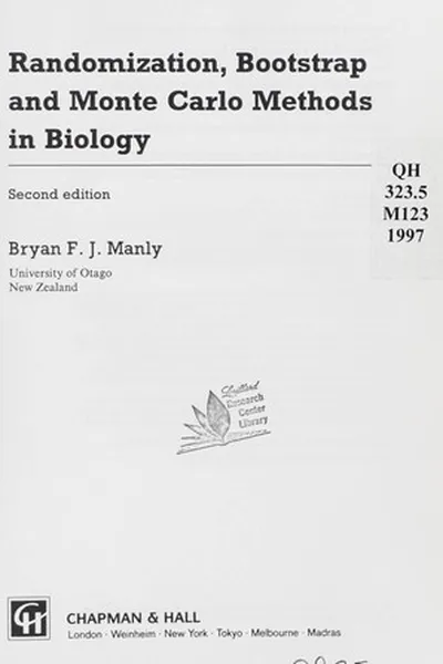 Capa de Randomization, bootstrap and Monte Carlo methods in biology