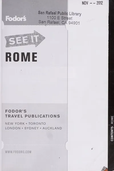 Capa de Fodor's see it Rome