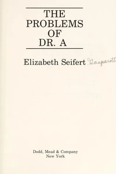 Capa de The problems of Dr. A