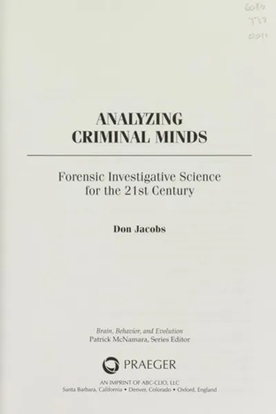Capa de Analyzing criminal minds
