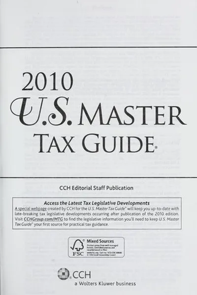 Capa de 2010 U.S. master tax guide
