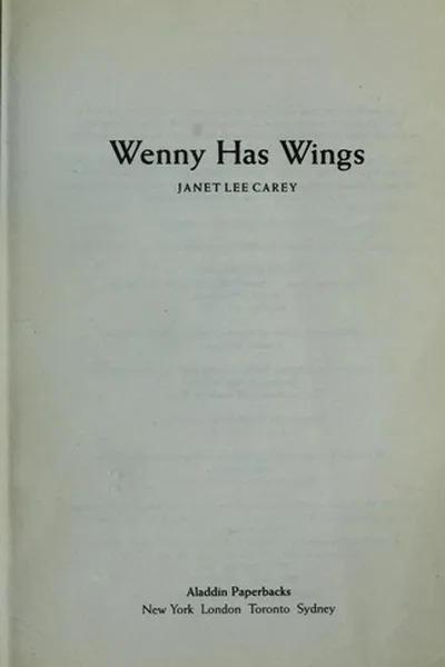 Capa de Wenny has wings