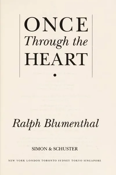 Capa de Once through the heart