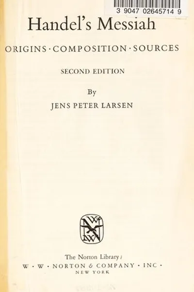 Capa de Handel's Messiah; origins, composition, sources