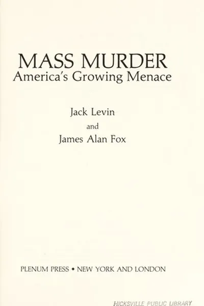 Capa de Mass murder