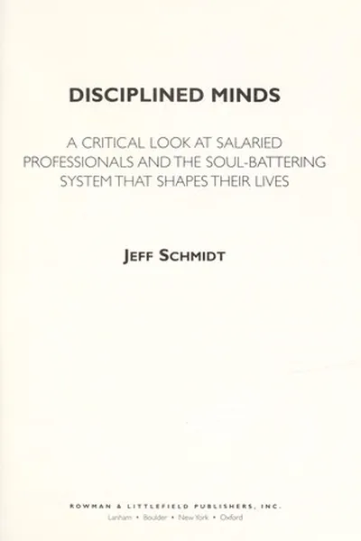 Capa de Disciplined minds