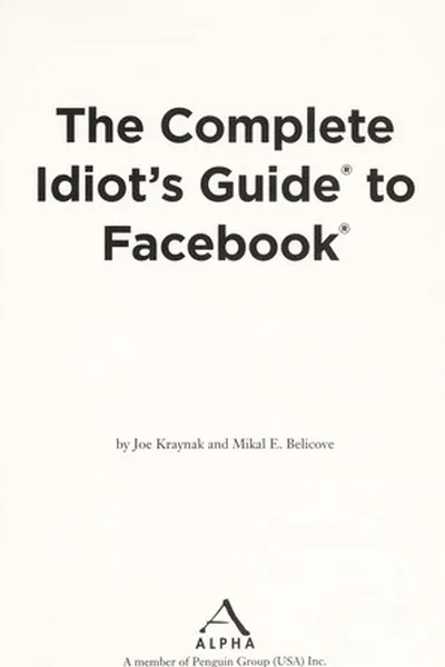 Capa de The complete idiot's guide to Facebook