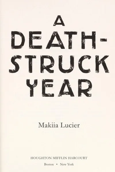 Capa de A death-struck year