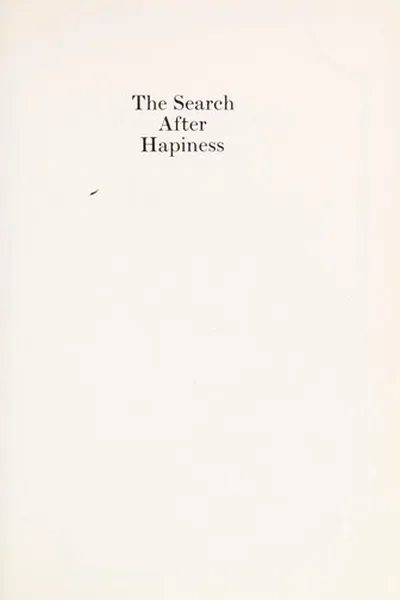 Capa de The search after hapiness [sic]
