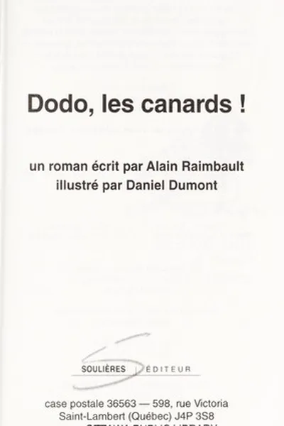 Capa de Dodo, les canards!