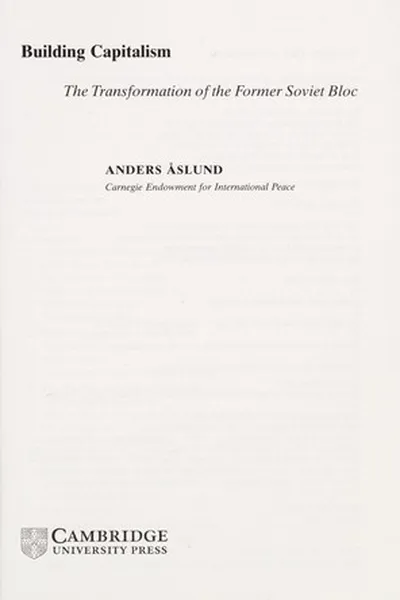 Capa de Building capitalism