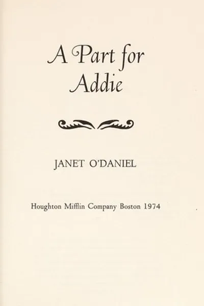 Capa de A part for Addie