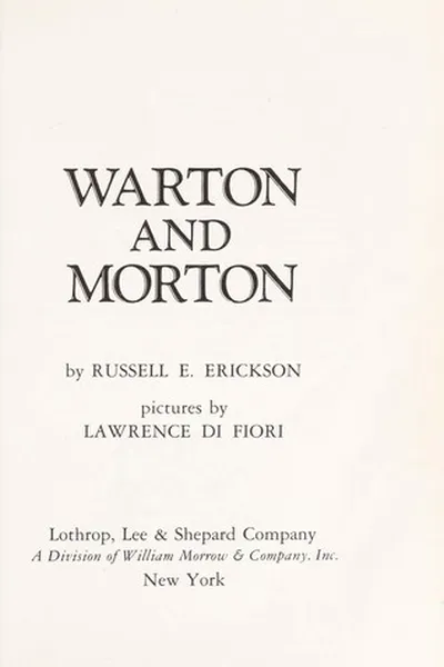 Capa de Warton and Morton